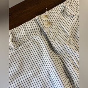 American Eagle Navy and White Striped Pants